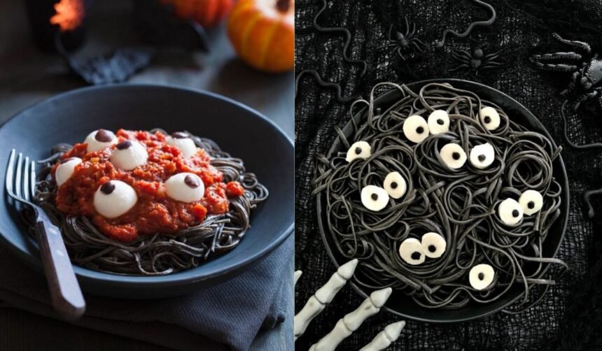 Eyeball Pasta for Halloween