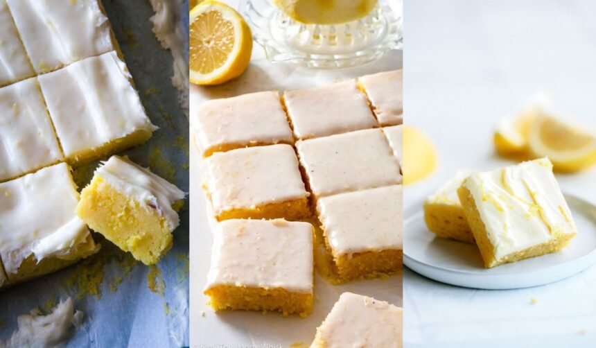 Lemon Brownies with Cream Cheese Frosting